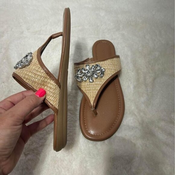 Woman’s Aerosoles rattan rhinestone sandals. Size 9.5. Excellent condition. - Picture 7 of 11